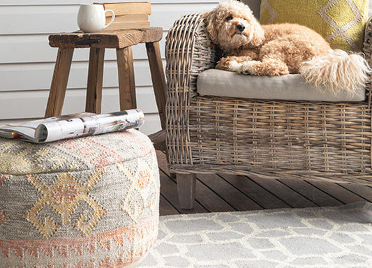 Footstools stuffed with plant-based foam!