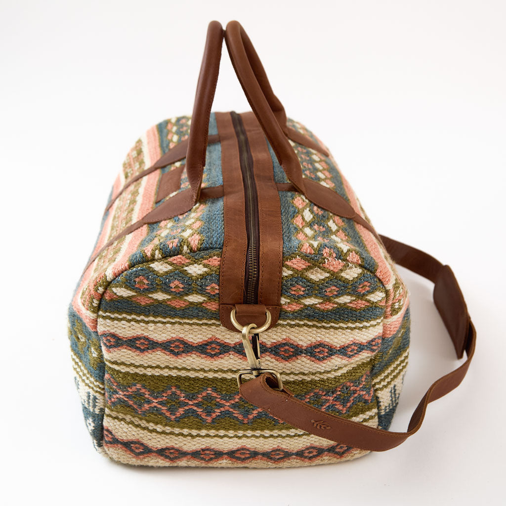 Fairisle Coral Weekender Bag