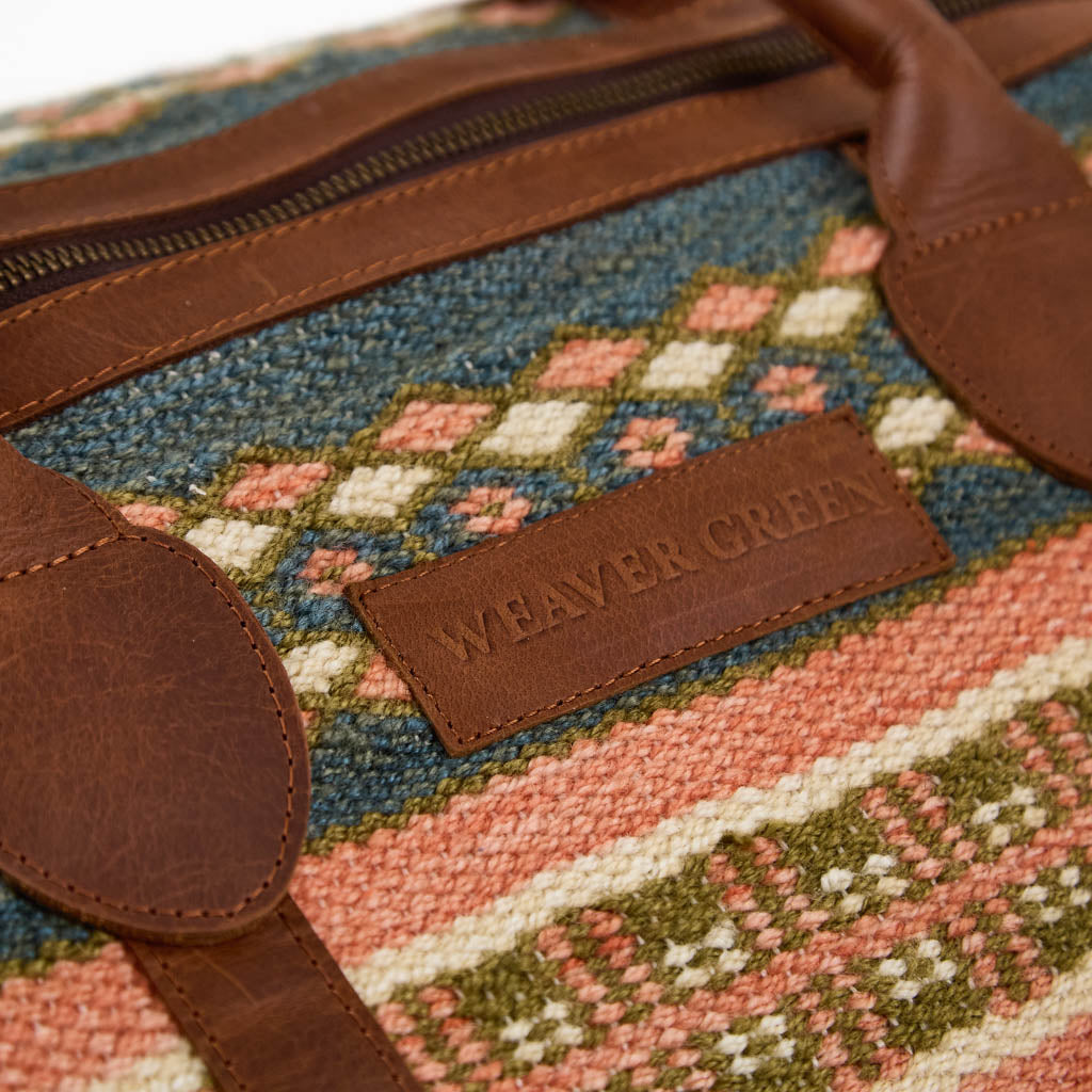 Fairisle Coral Weekender Bag