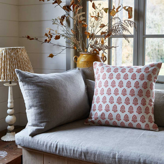 Acorn Canvas Coral Cushion