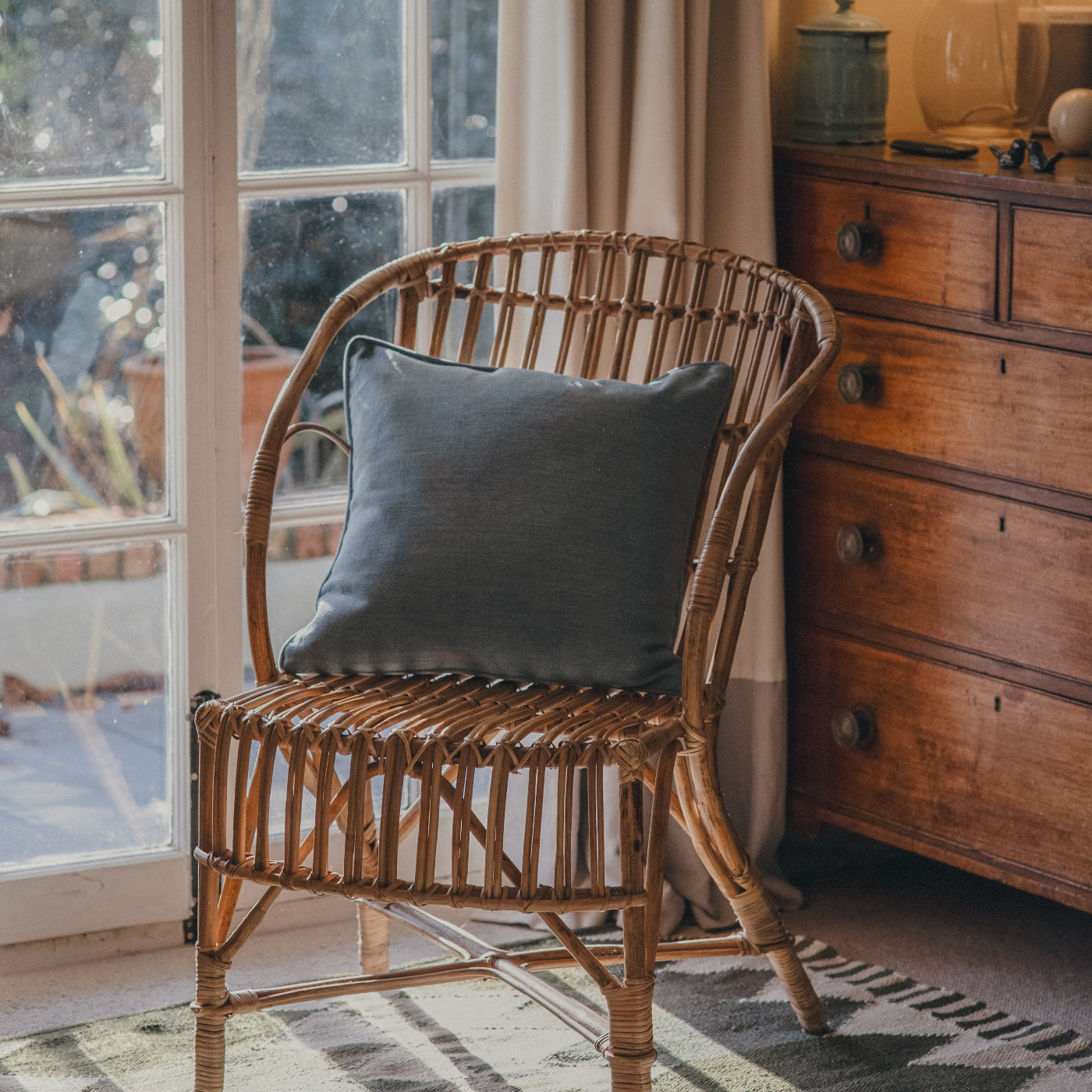 Babylon Faded Denim Cushion