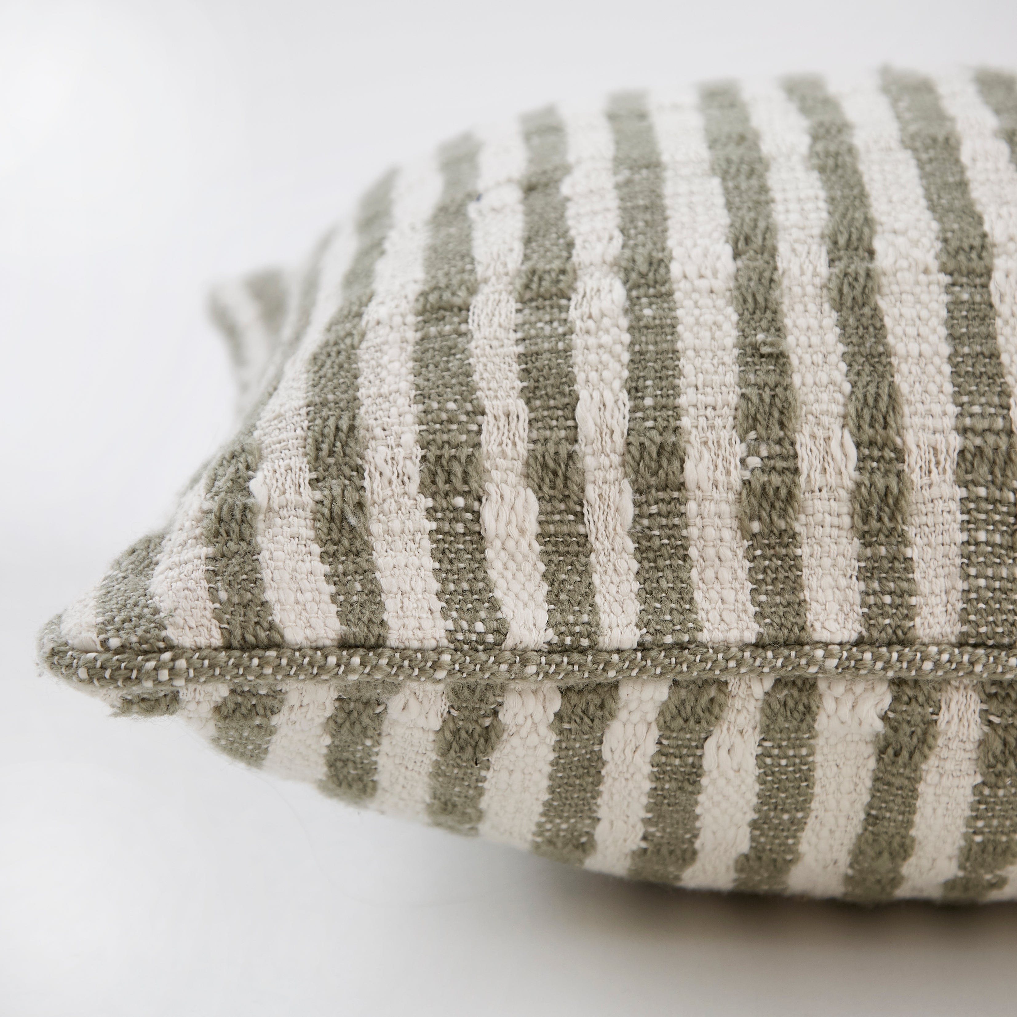 Breton Stripe Eucalyptus Cushion