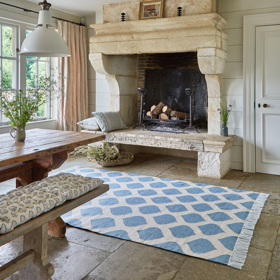 Cyrus Sky Blue Rug - 450cm x 300cm