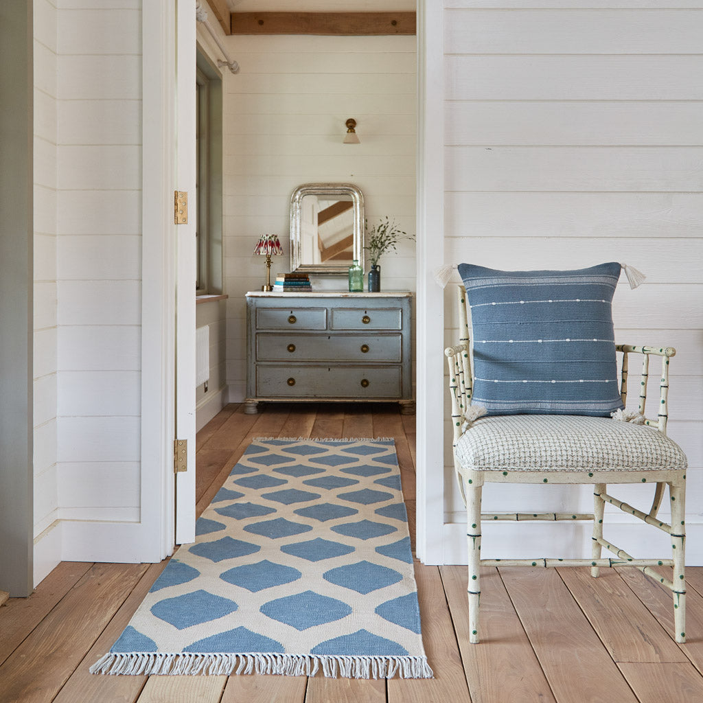 Sky Blue Tassel Cushion