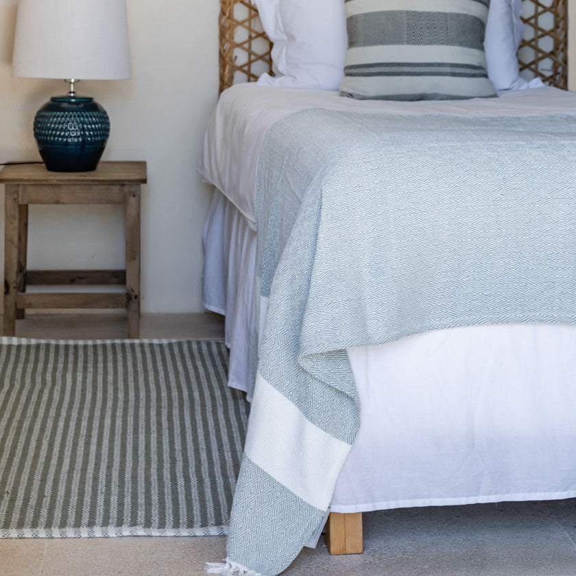 Polperro Stripe Dove Grey Rug - 240cm x 170cm