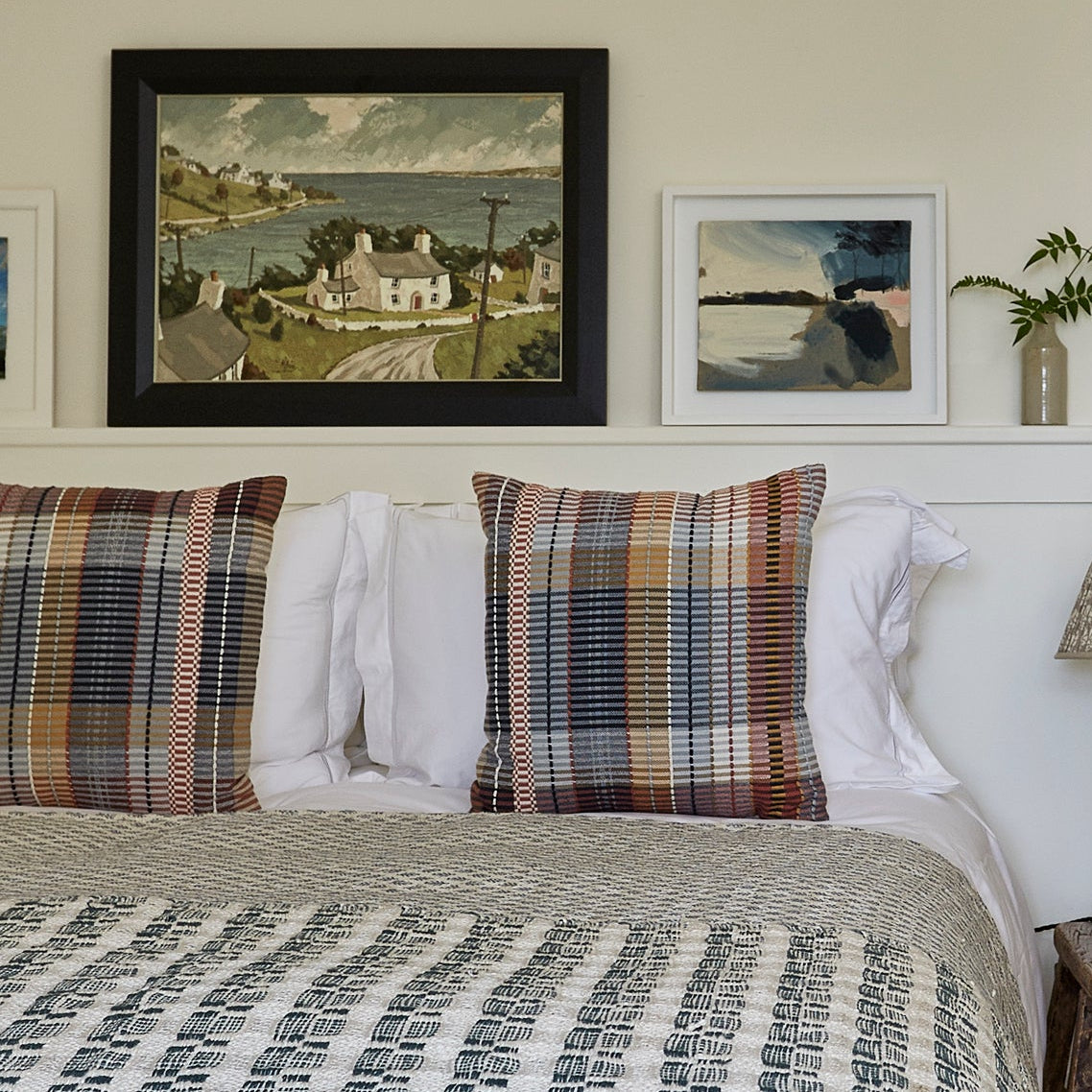 Madras Pink Check Cushion