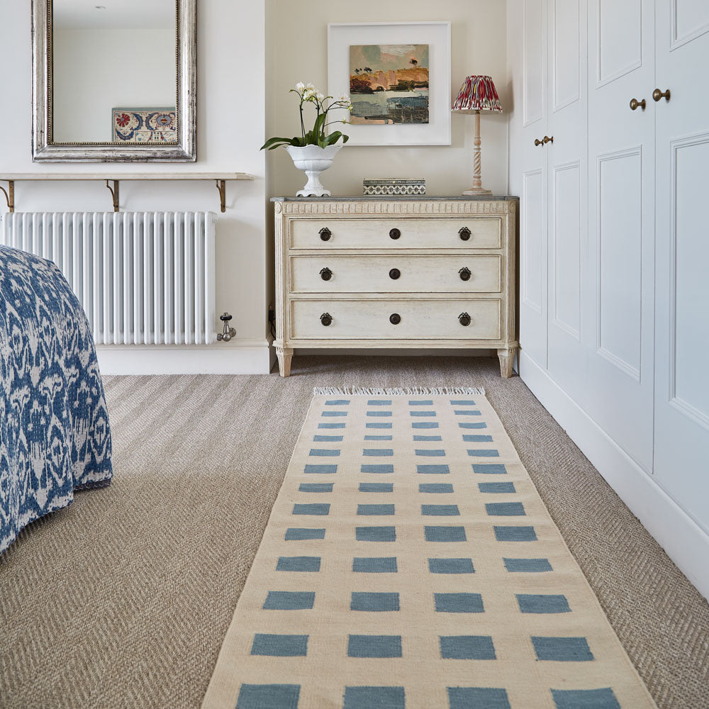 Faro Sky Blue Runner Rug