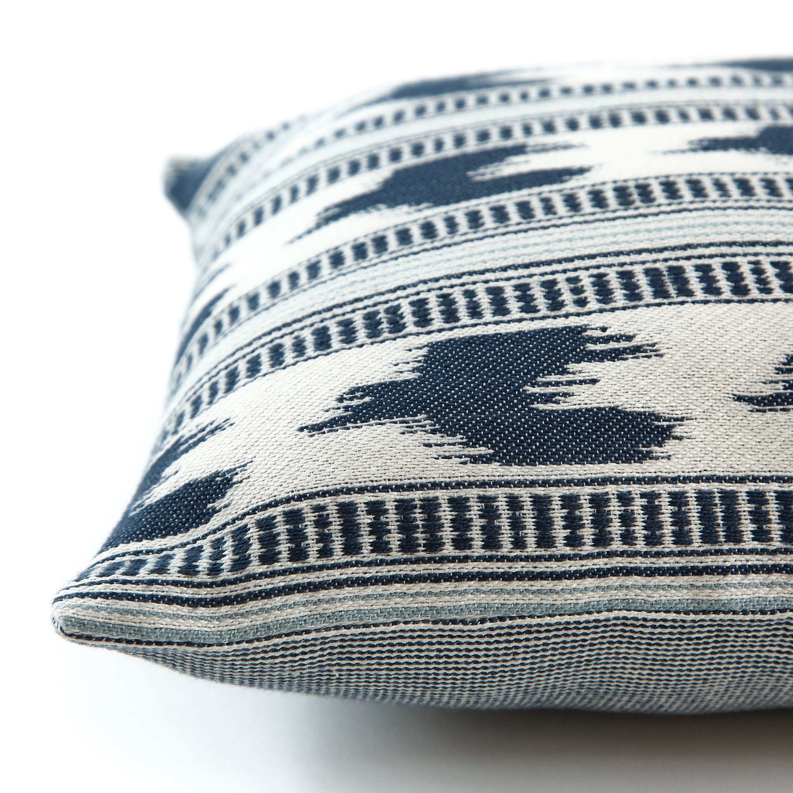 Ikat Stripe Indigo Cushion
