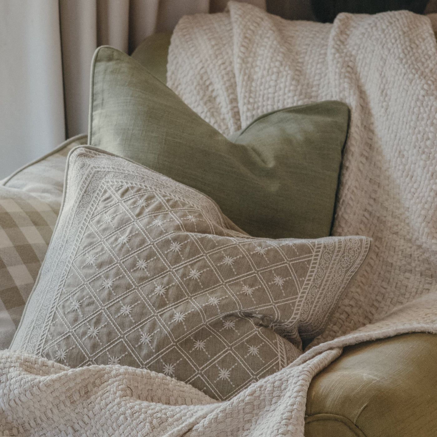 Babylon Greengage Cushion