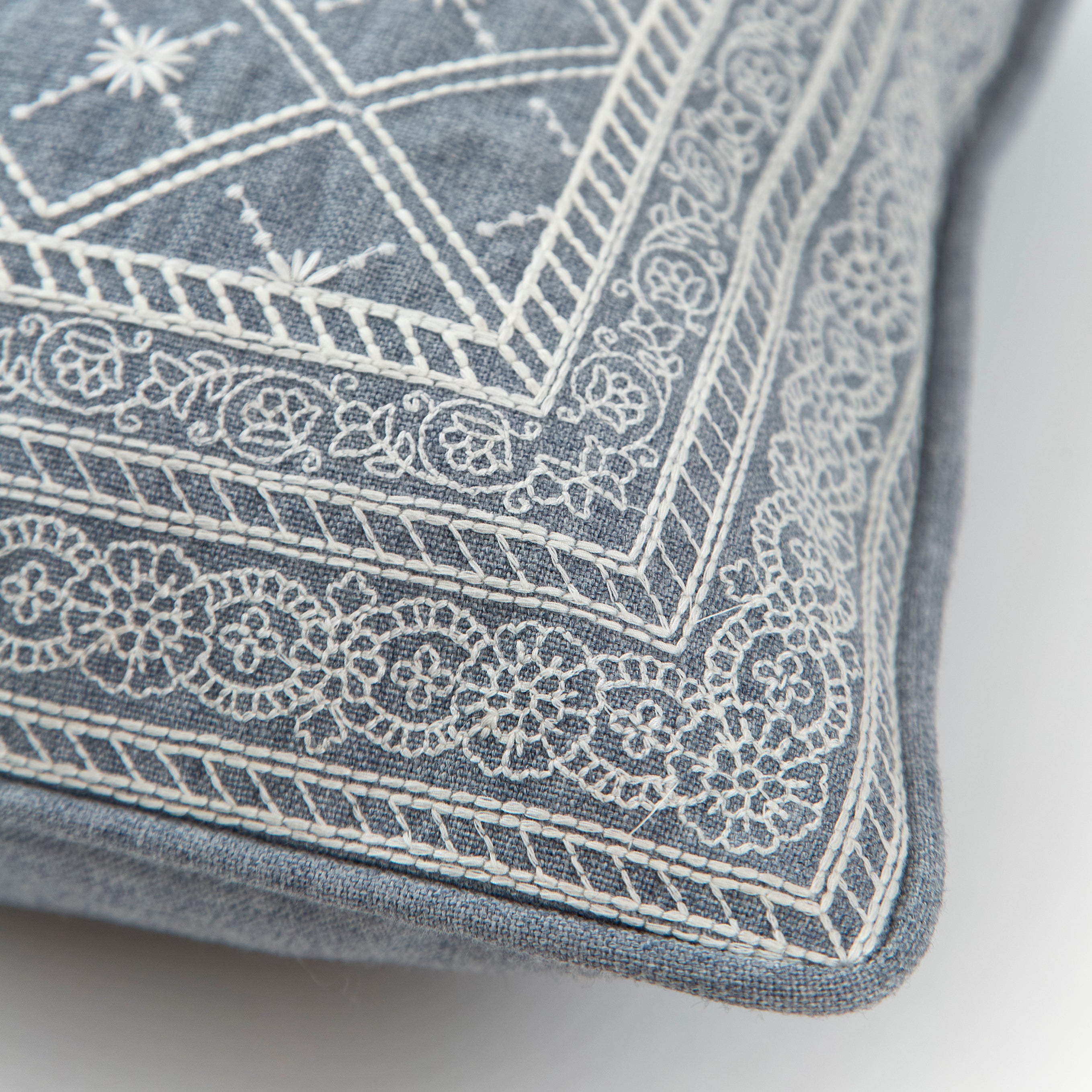 Lucknow Star Pottery Blue Cushion