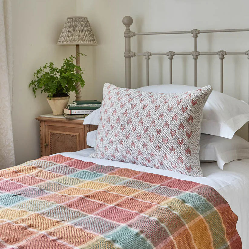 Madras Check Sienna Throw