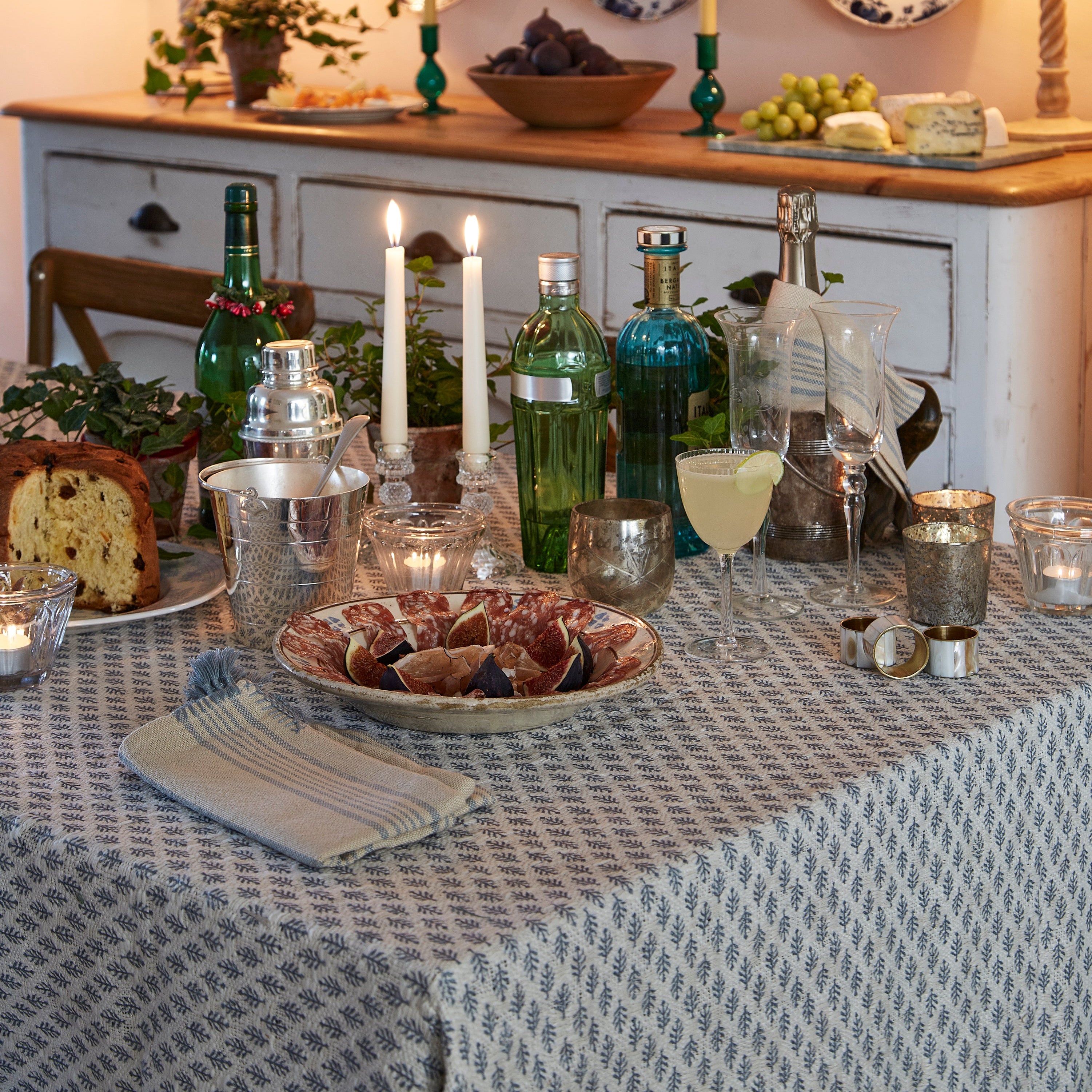 Jaipur Fern Navy Throw