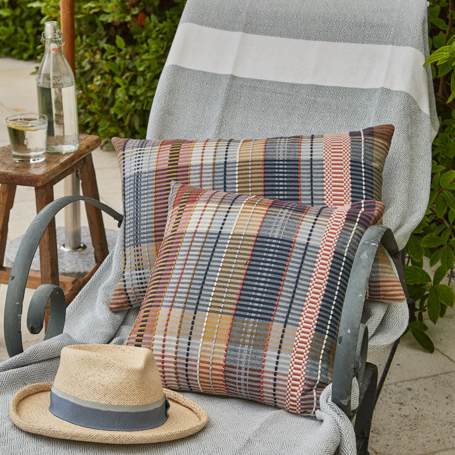 Madras Pink Check Cushion