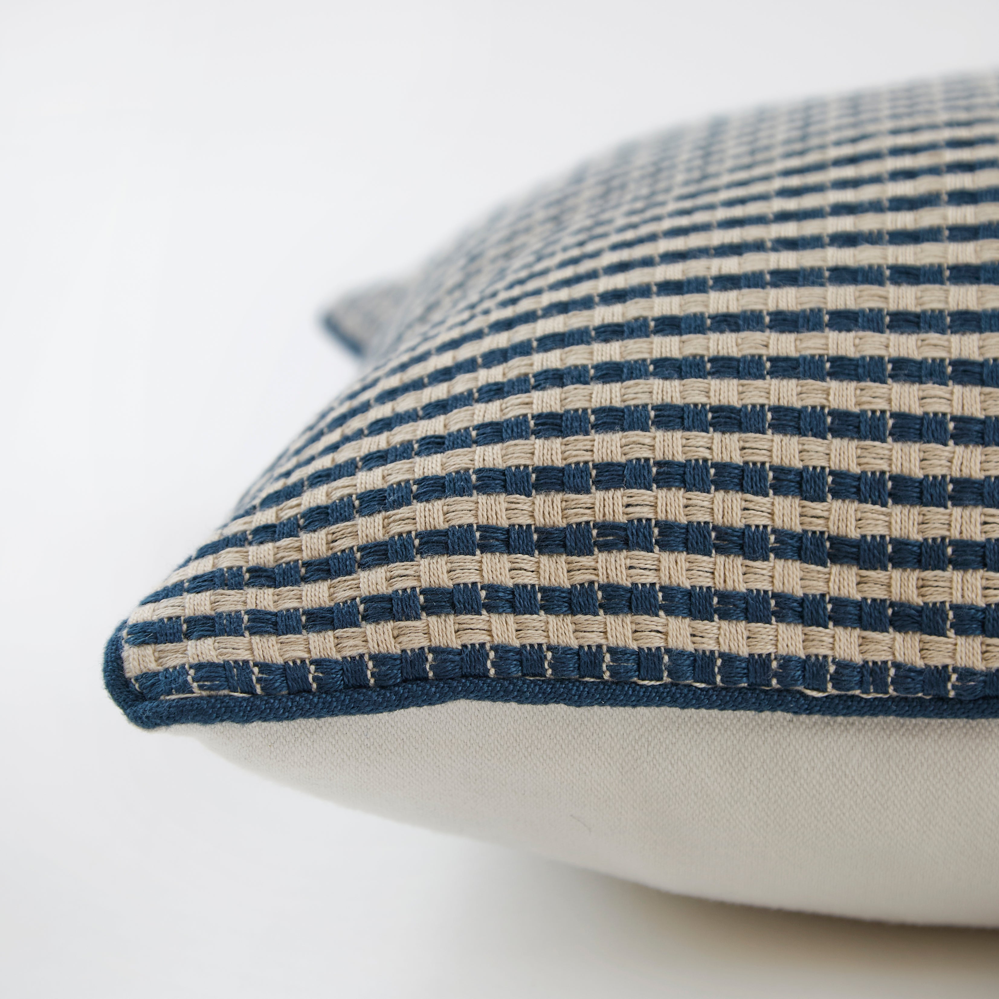 Pinstripe Navy Cushion