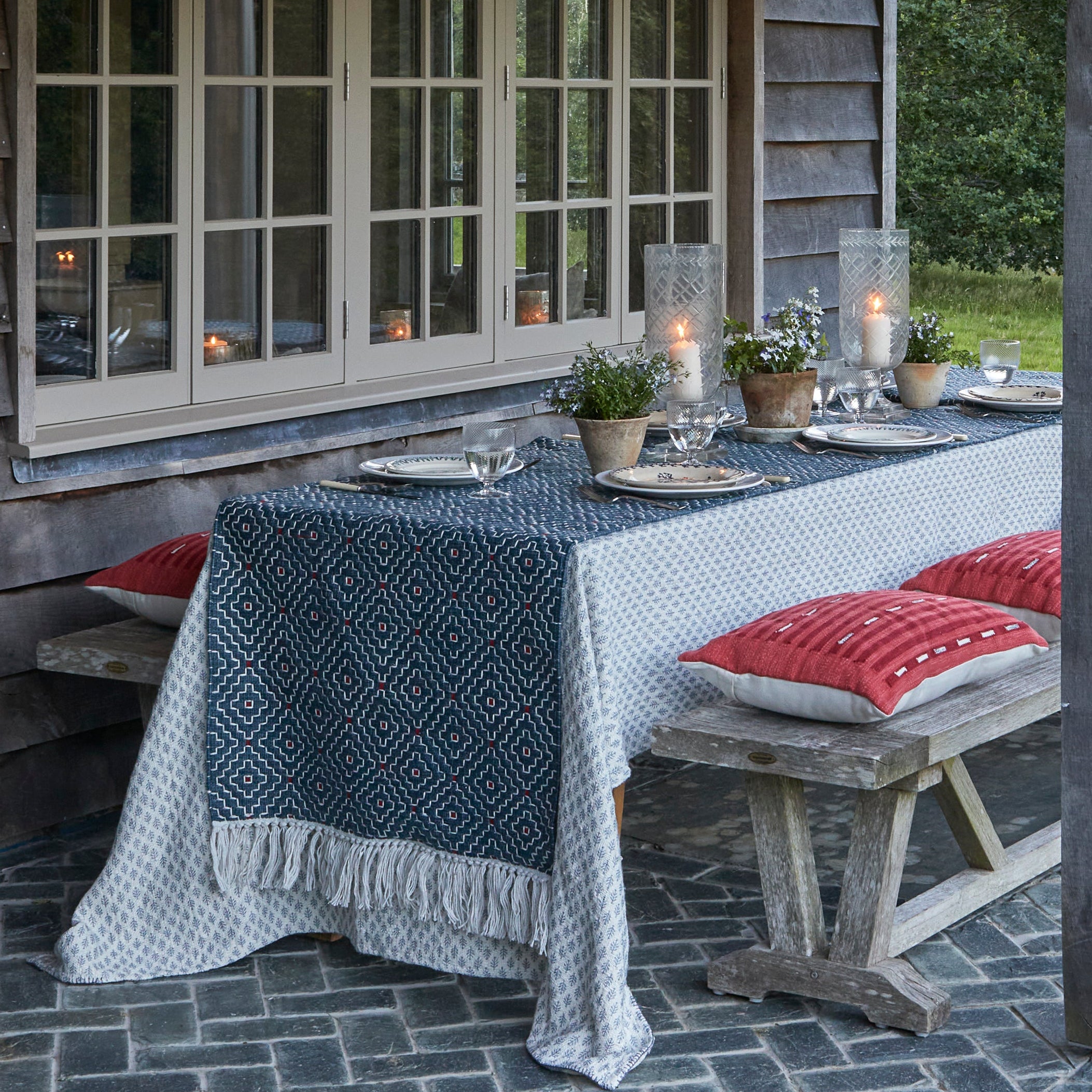 Jaipur Fern Navy Throw