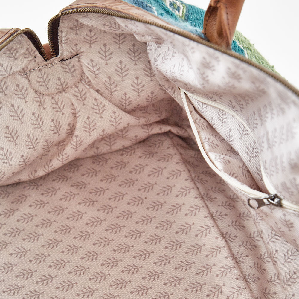 Fairisle Green Weekender Bag