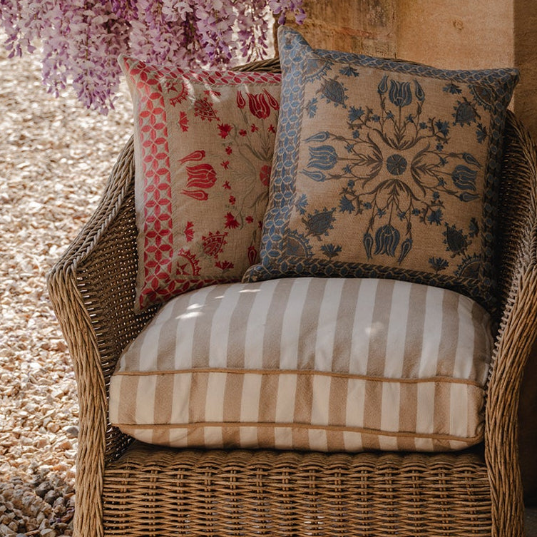 Whitsands Stripe Manzanilla Seat Cushion