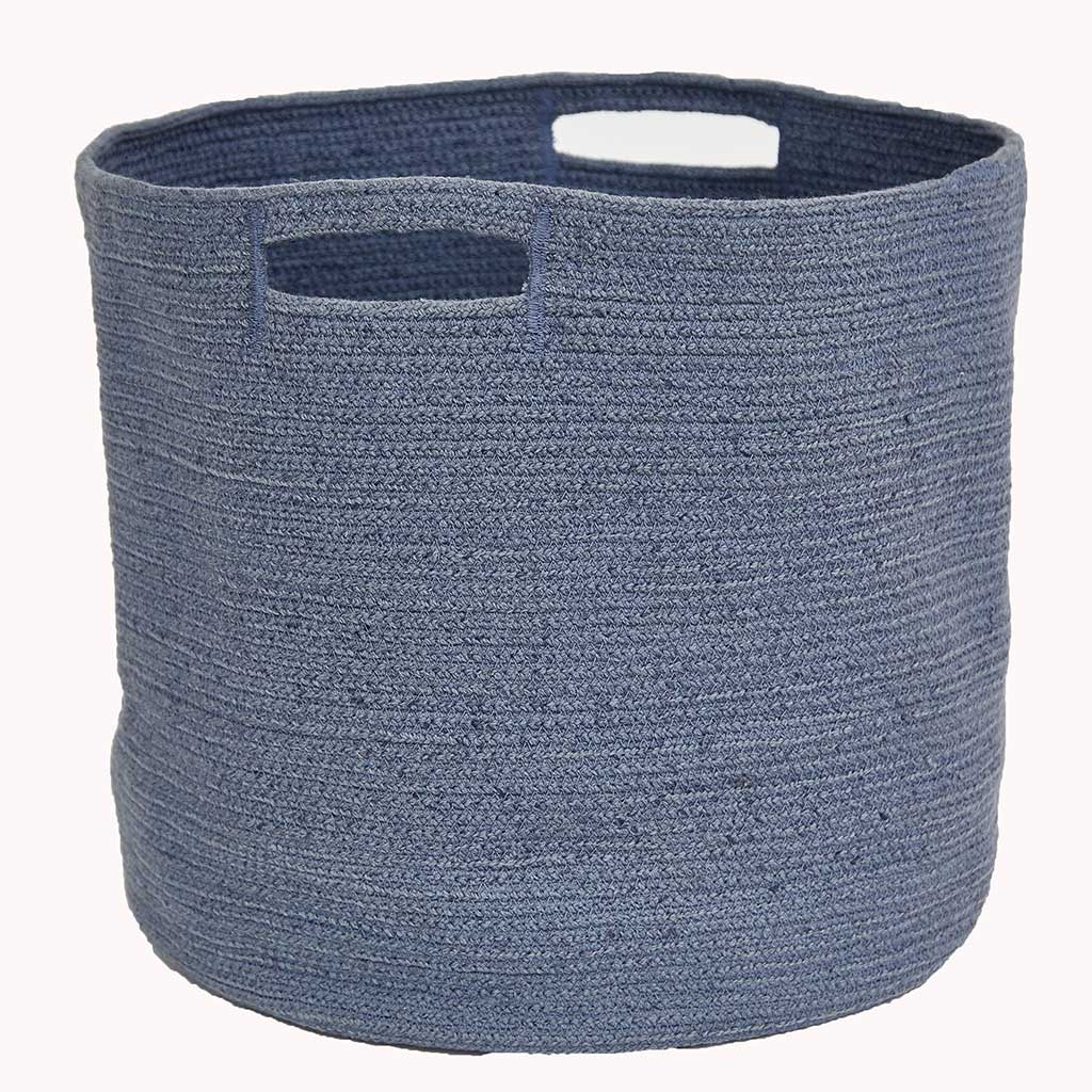 Navy Basket & Blanket Bundle