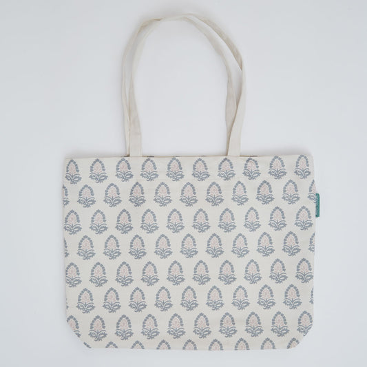 Jaipur Acorn Dove Grey Canvas Bag