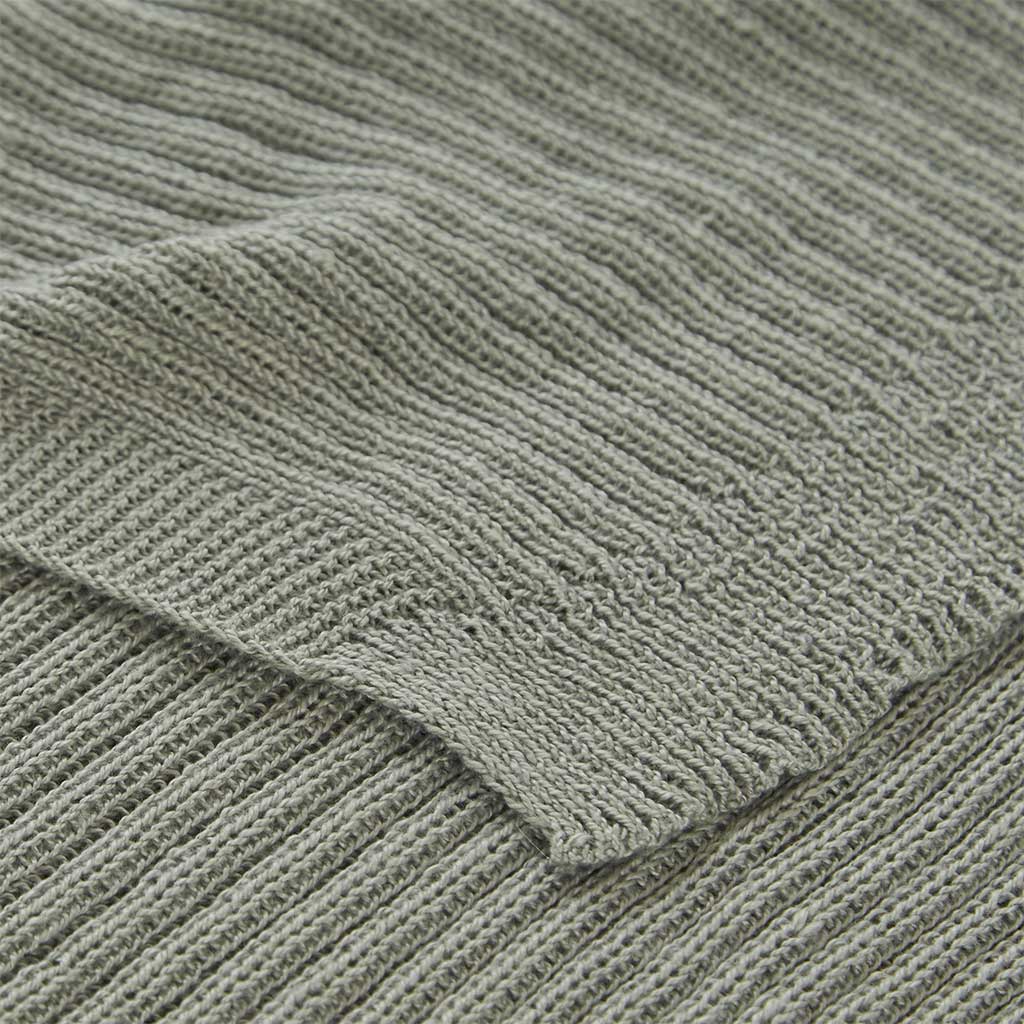 Dove Grey Knitted Throw - Sale Item