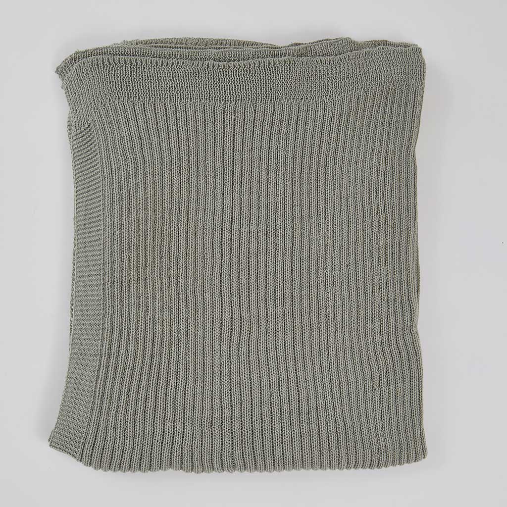 Dove Grey Knitted Throw - Sale Item