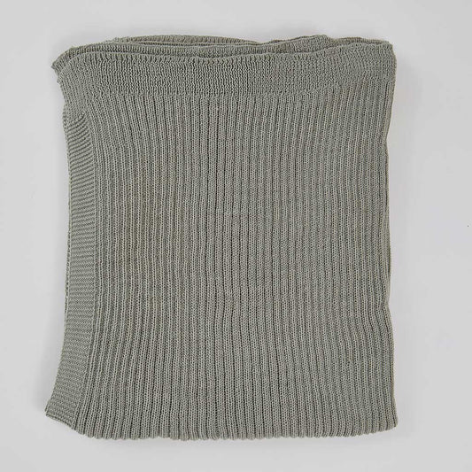 Dove Grey Knitted Throw - Sale Item