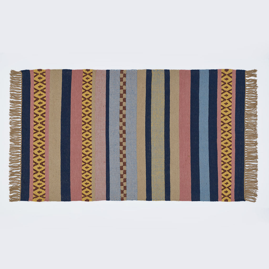 striped rug