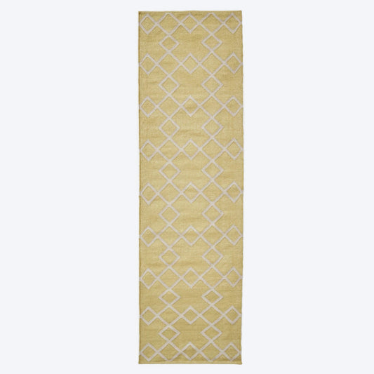 gooseberry juno - yellow patterned runner rug