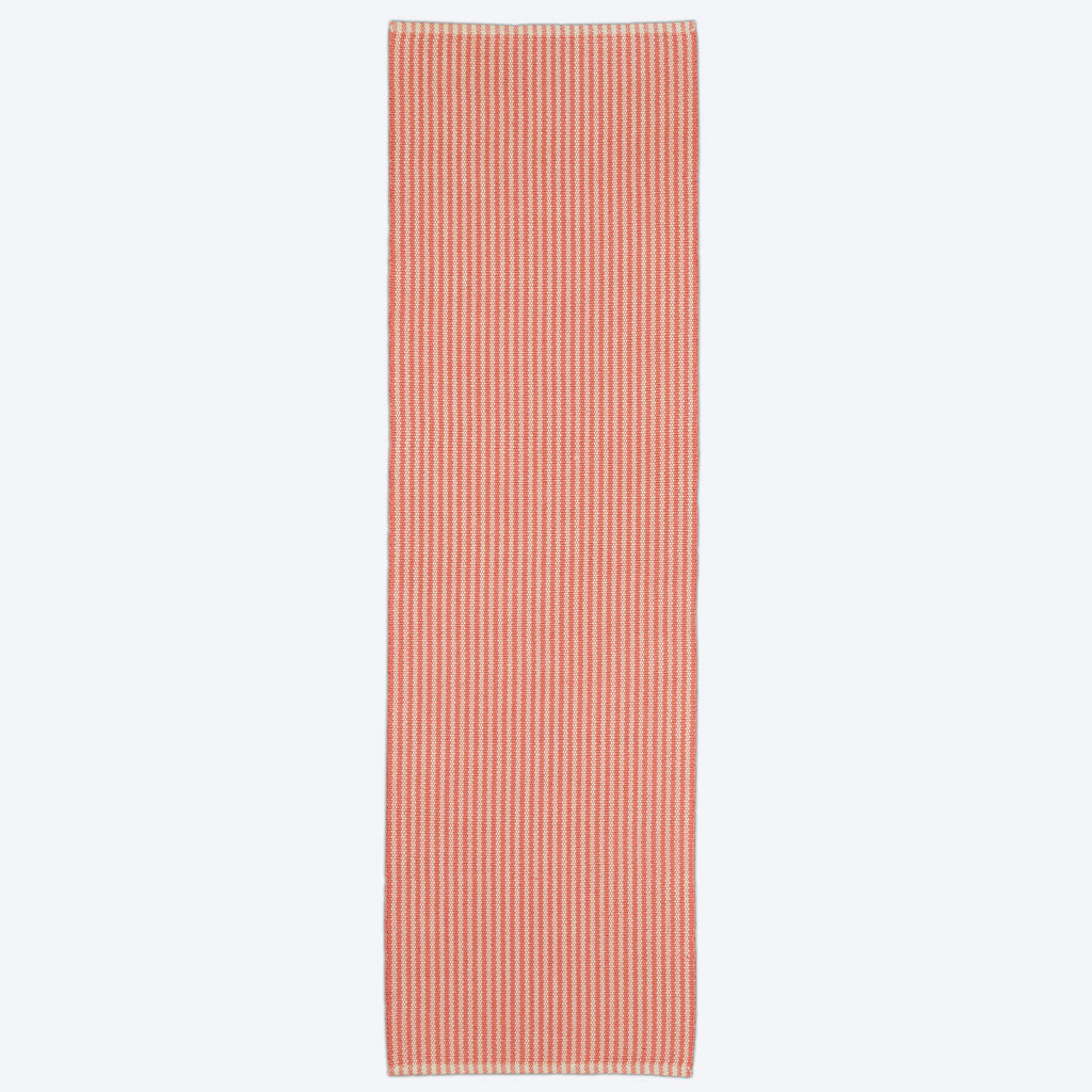 striped coral rug