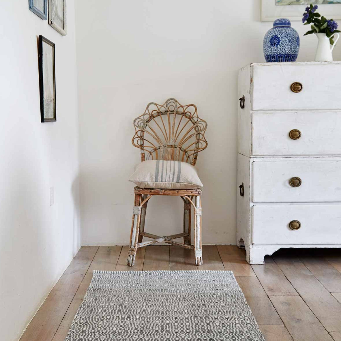 Dove Grey Provence Runner Rug