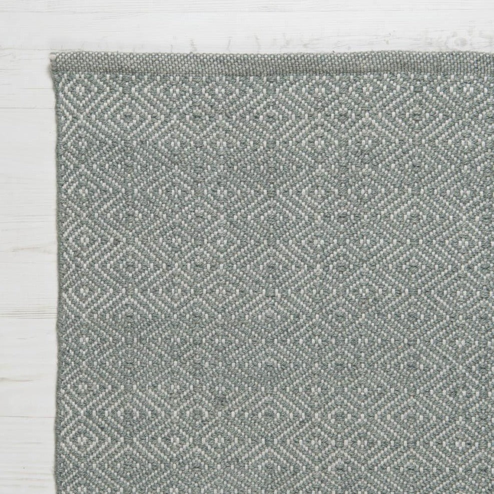 Dove Grey Diamond Runner Rug