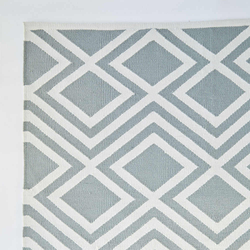 Iris Dove Grey Rug closeup