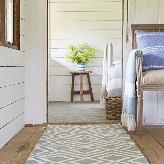 Dove Grey Iris Runner Rug - Sale Item