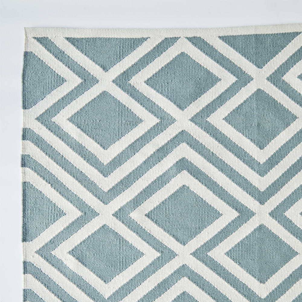 Iris Teal Rug closeup