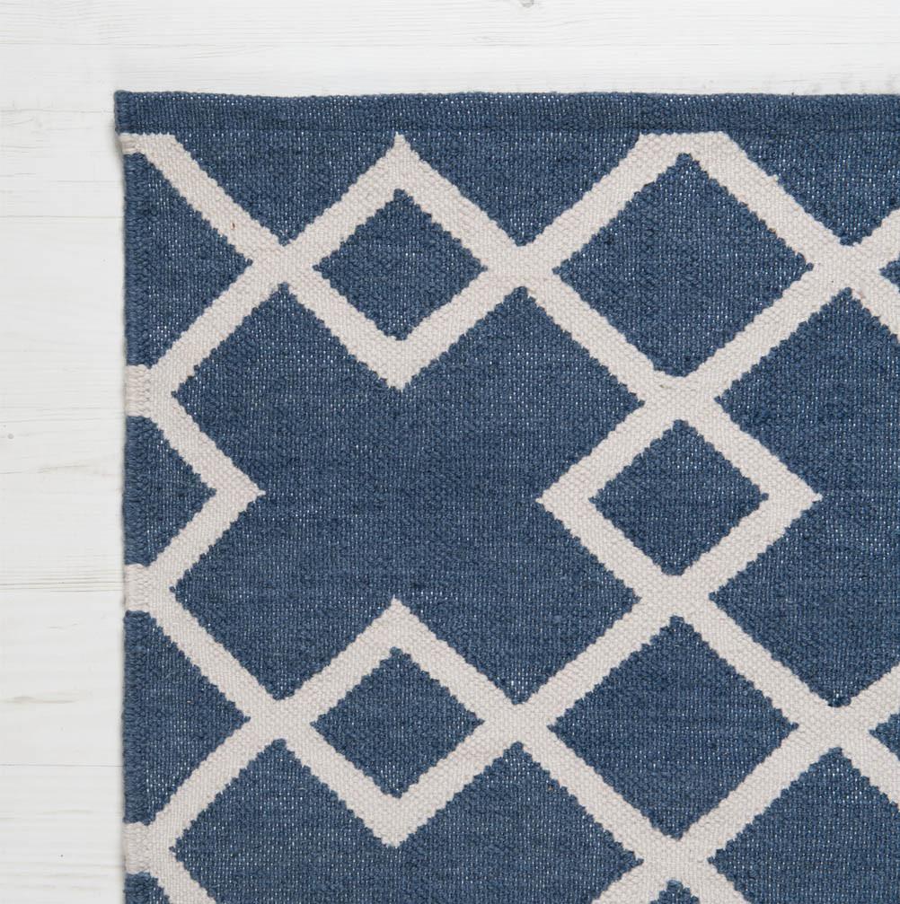 navy blue Juno Runner Rug close up