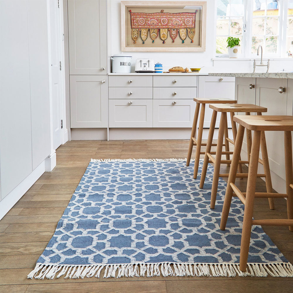 Kasbah Ink Rug in kitchen