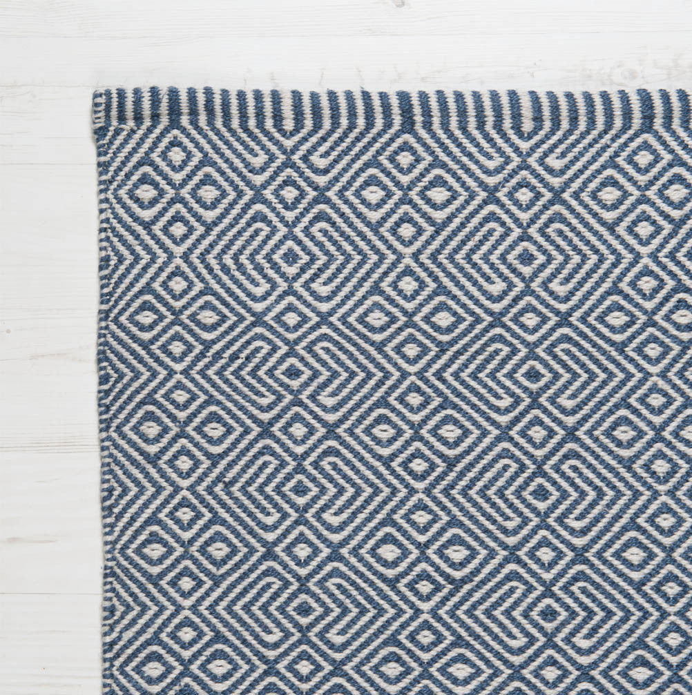 Navy Provence Rug Close up corner