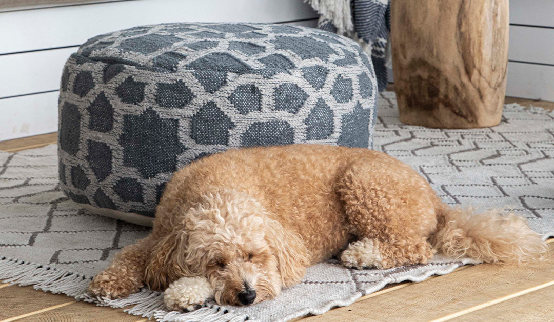 Footstools stuffed with plant-based foam!