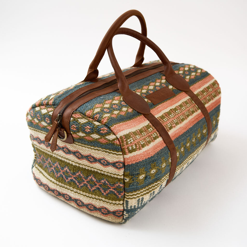 Fairisle Coral Weekender Bag