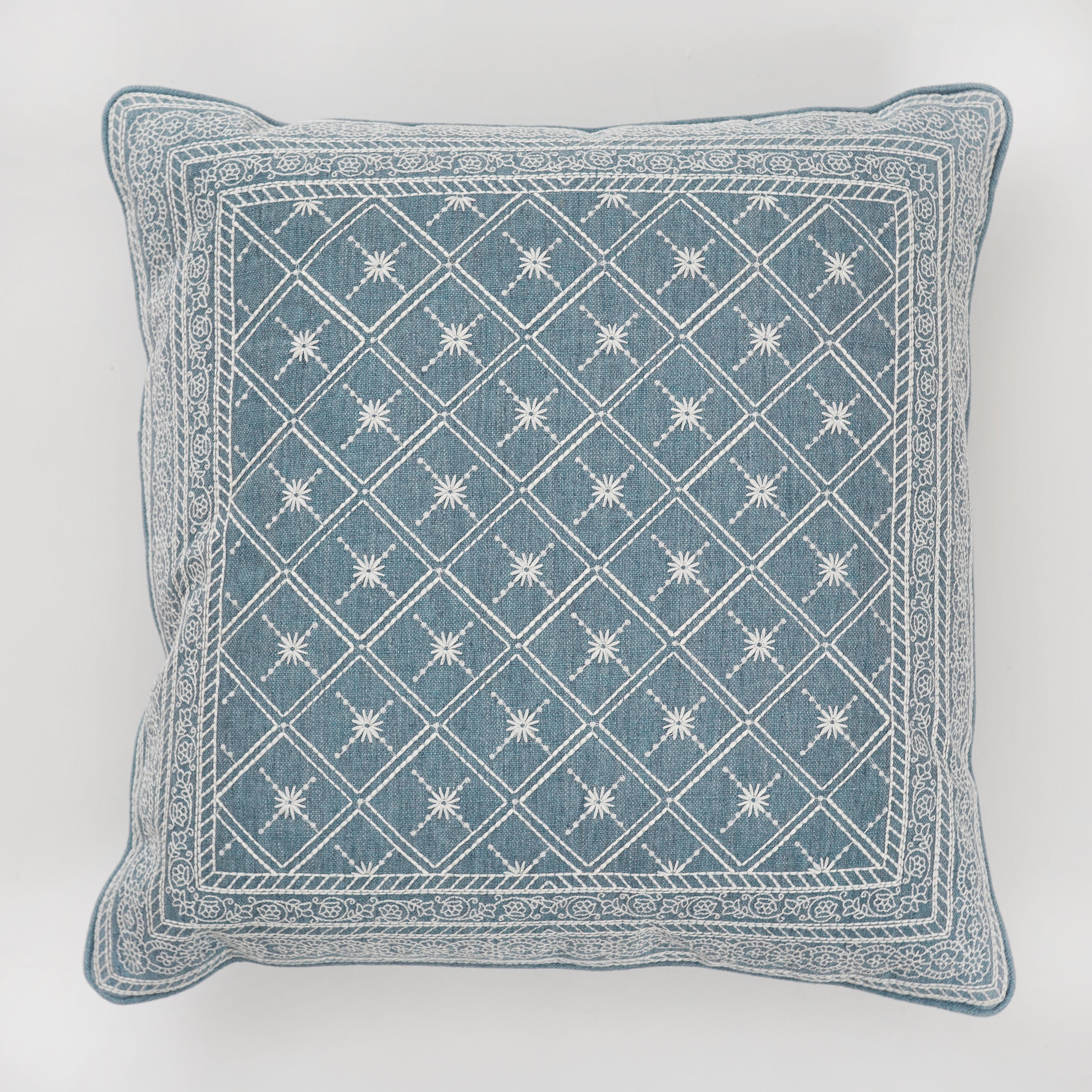 Lucknow Star Halcyon Blue Cushion