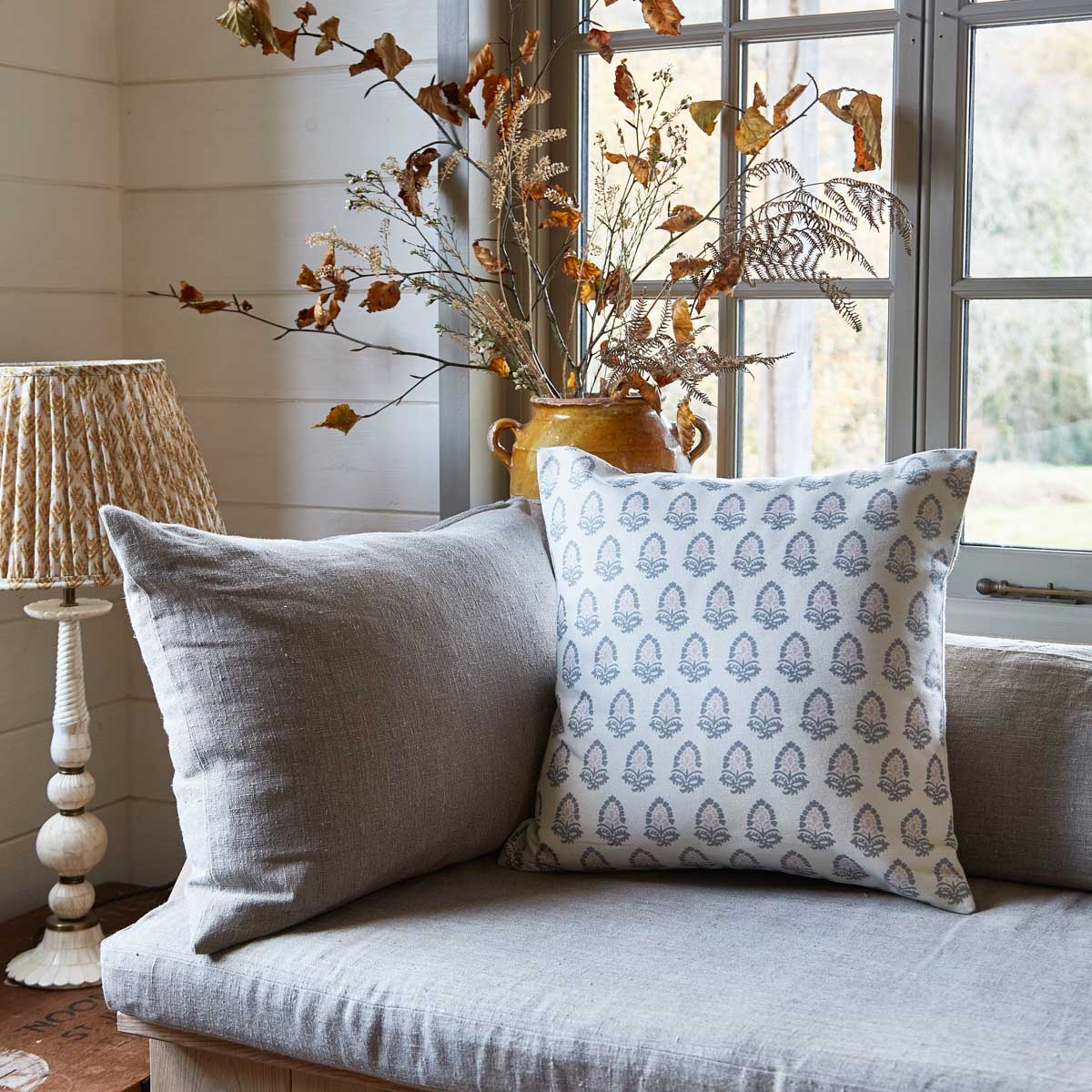 Acorn Canvas Dove Grey Cushion