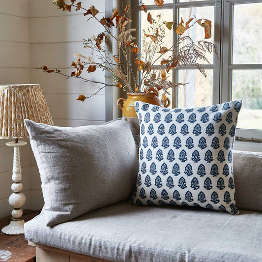 Acorn Canvas Navy Cushion