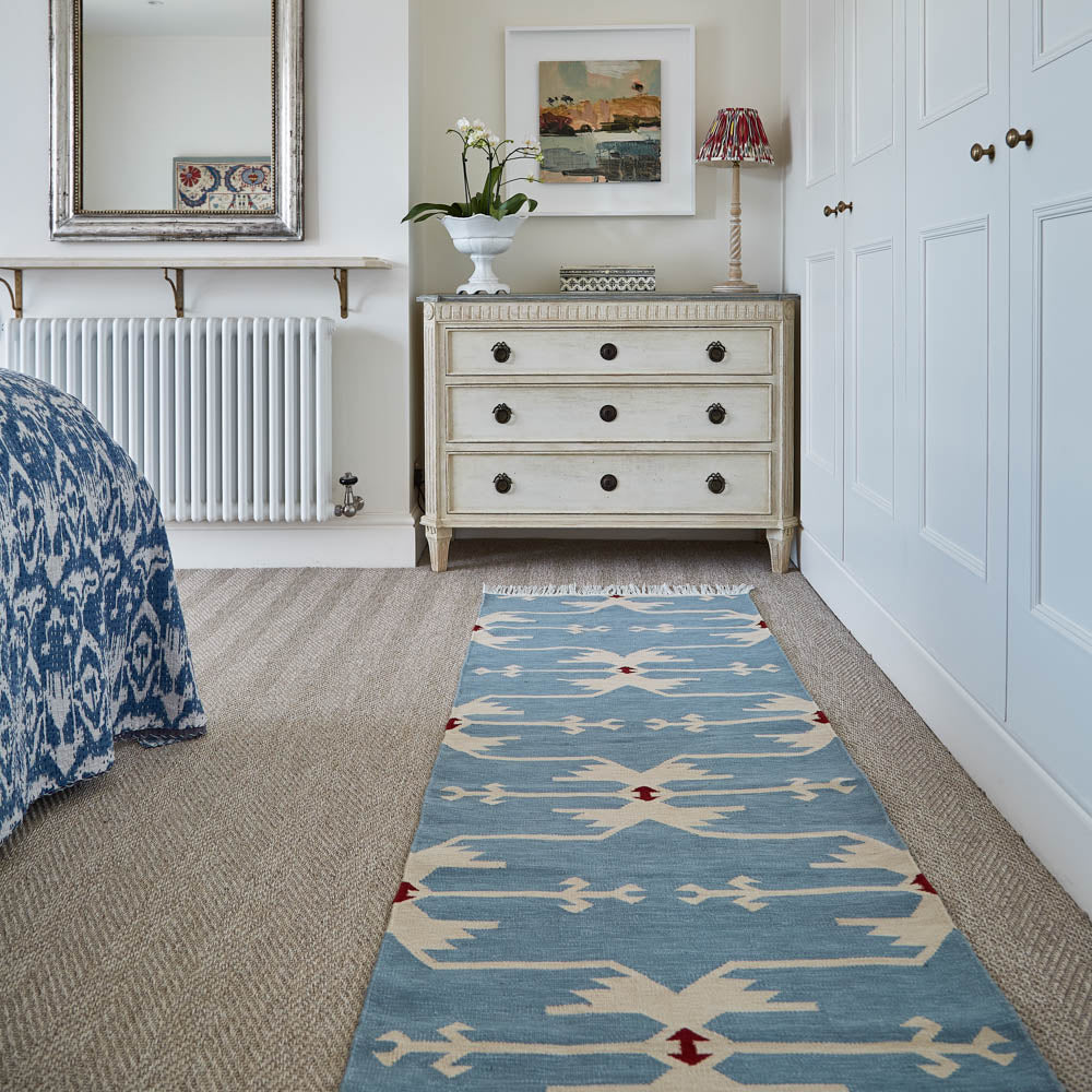 Anatolia Sky Blue Runner Rug