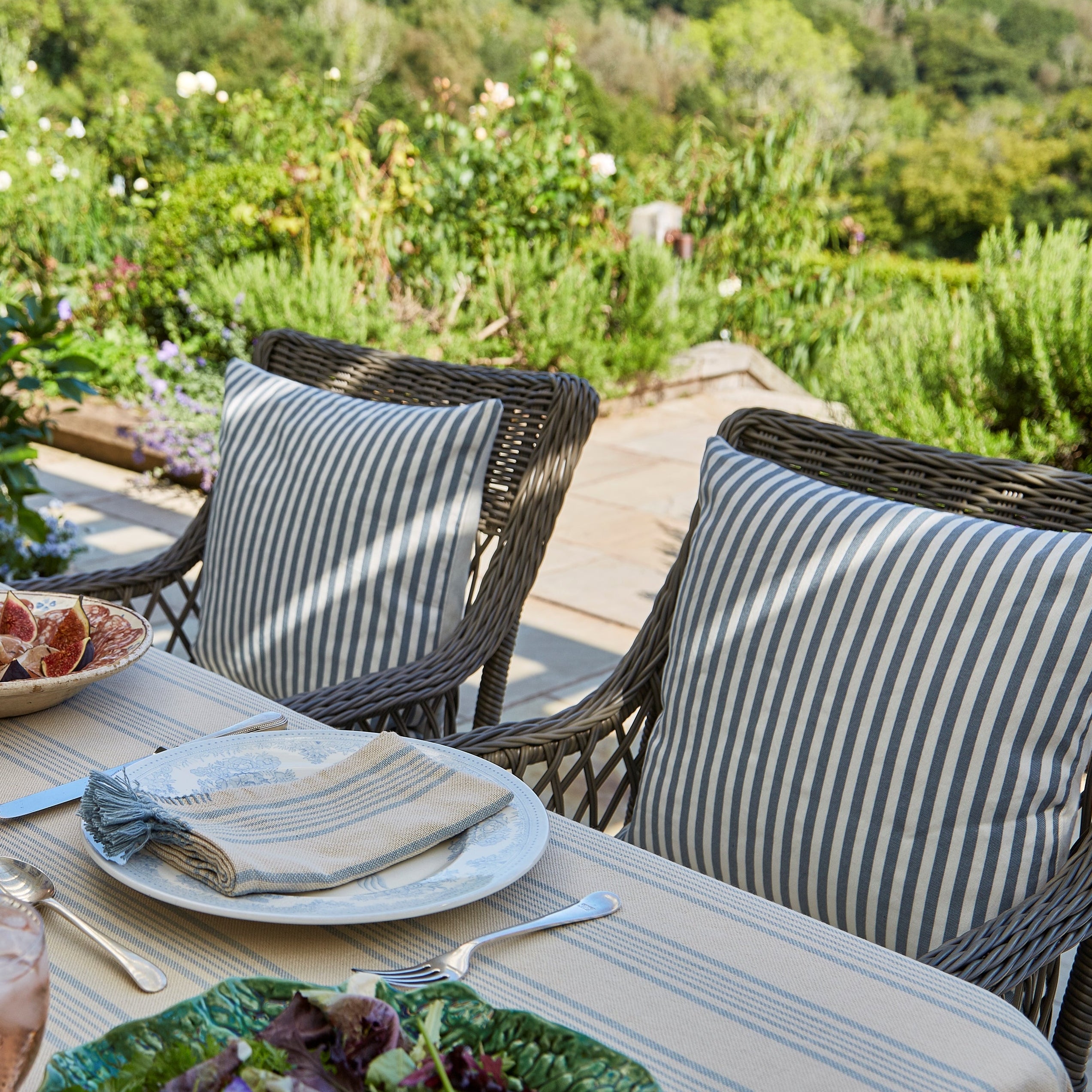 Toulouse Blue Canvas Cushion