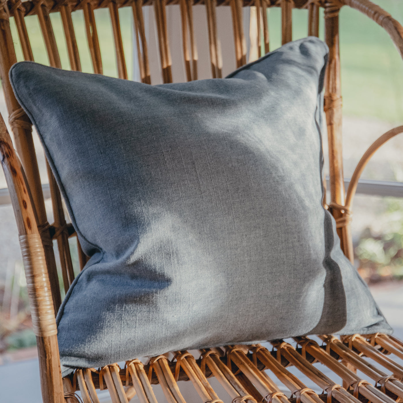 Babylon Faded Denim Cushion