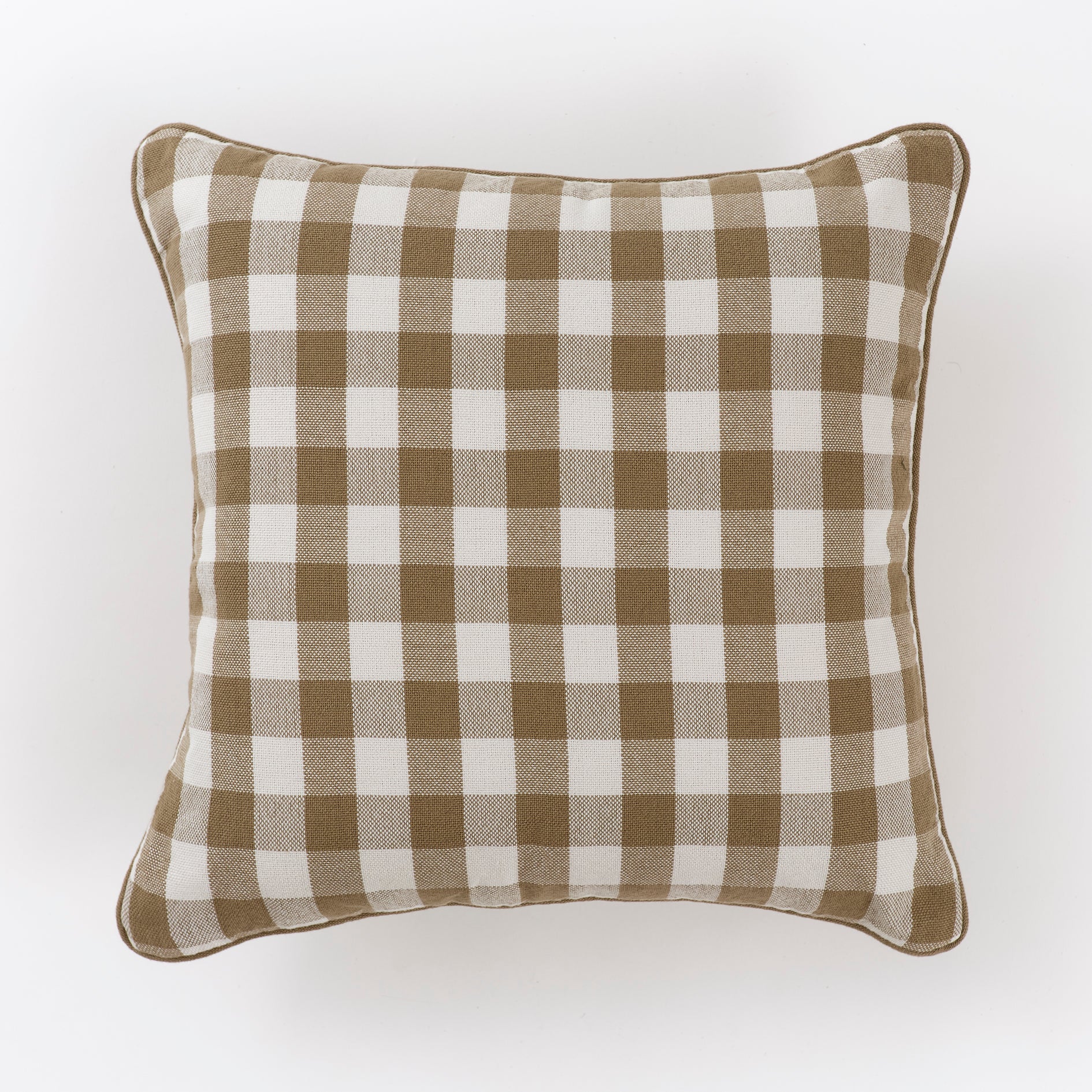 Cawsand Manzanilla Checked Cushion
