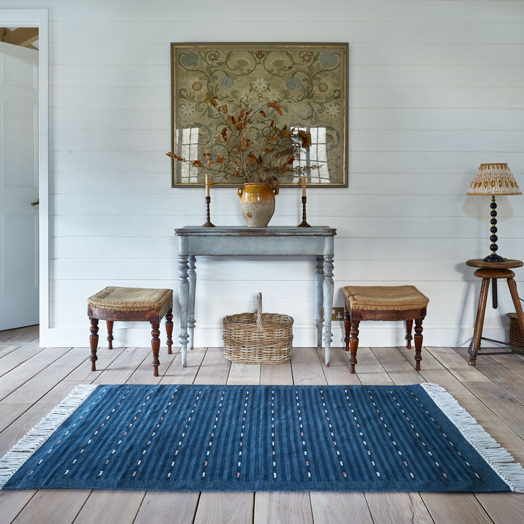 Cosmo Indigo Rug | Free UK Delivery | Weaver Green