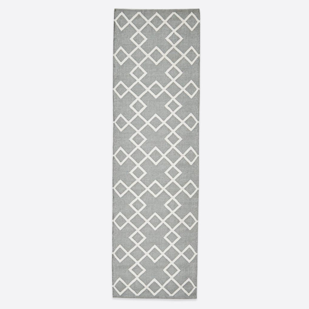 Dove Grey Juno Runner Rug - 400cm x 80cm