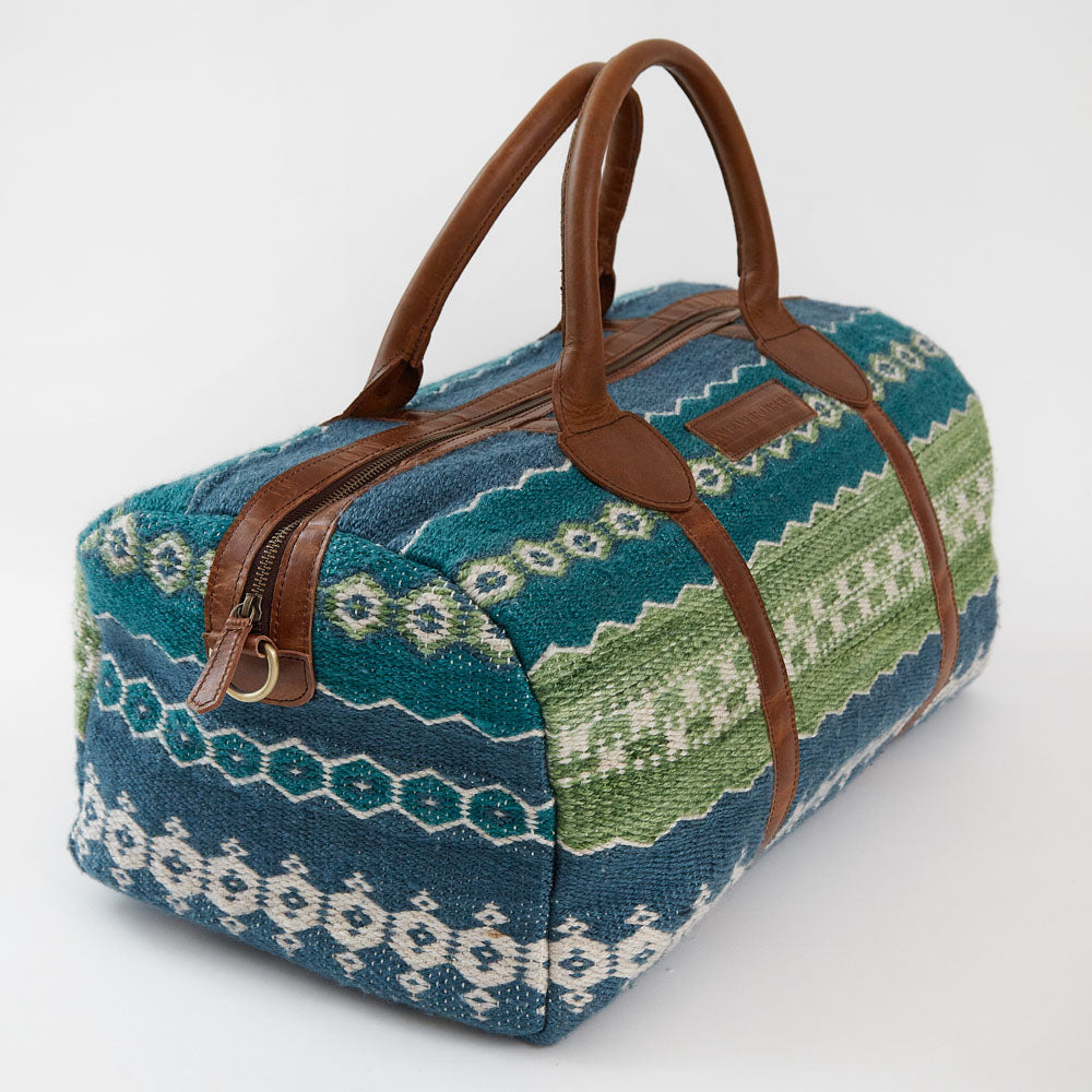 Fairisle Green Weekender Bag