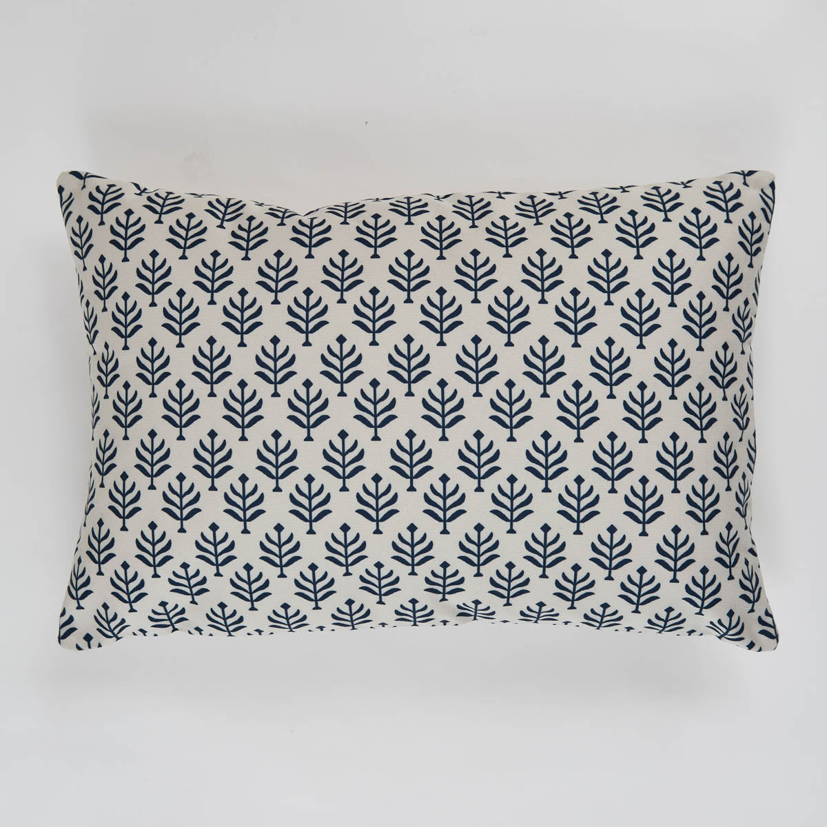 Fern Navy Canvas Cushion